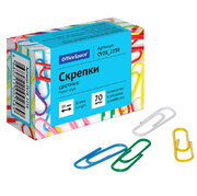 Скрепки канцелярские цветные 28мм