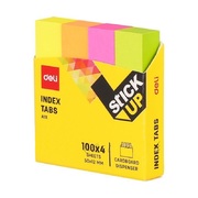 Большие бумажные закладки с липким краем NEON (400л. 4цв.)