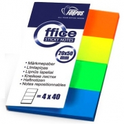 Пластиковые закладки с липким краем (160л 4цв.)